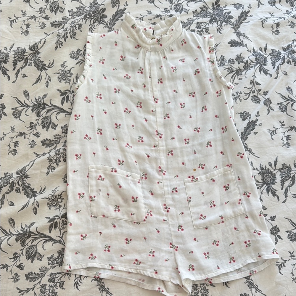 Floral Sleeveless kid Romper